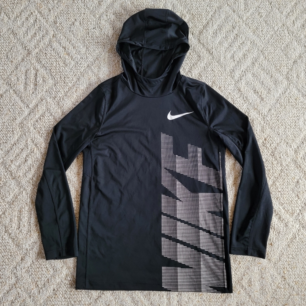 Dri-fit Hoodie Black And White Logo - Size XL